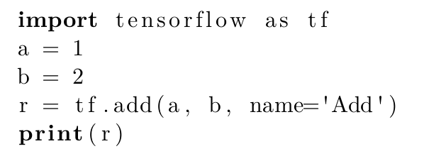 LaTeX listings output